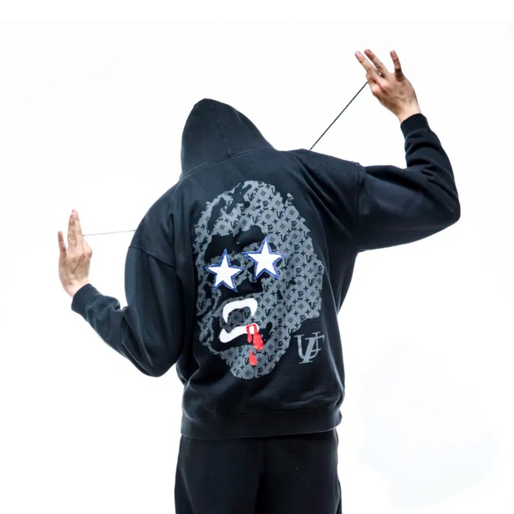 Vintage fuct hoodie with custom fuct lining and accents.